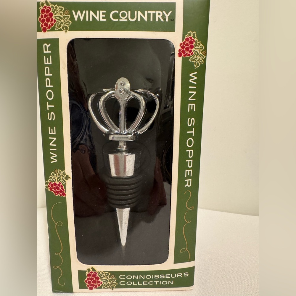 Vintage Wine Country Wine Stopper. (NWT).
